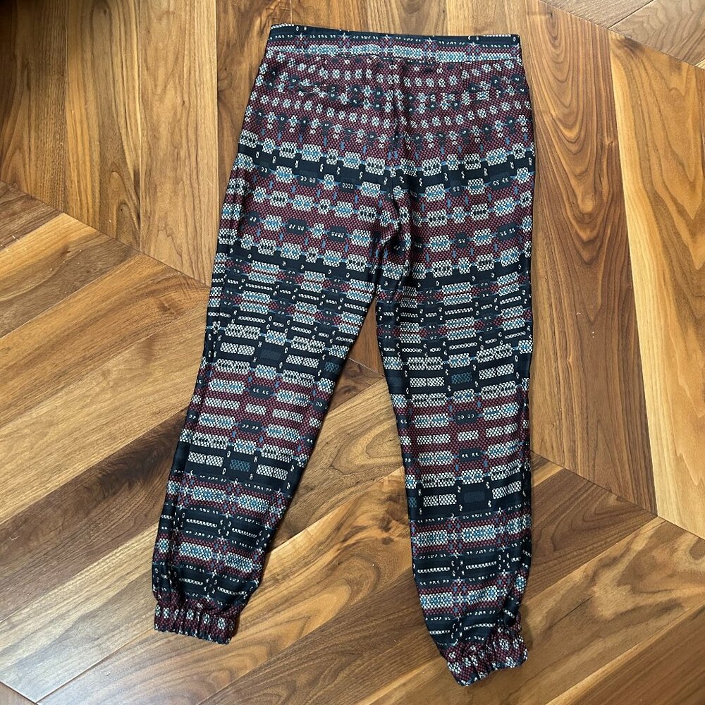 Zara Woman Satin Pants with Print, Like New, Size Medium
